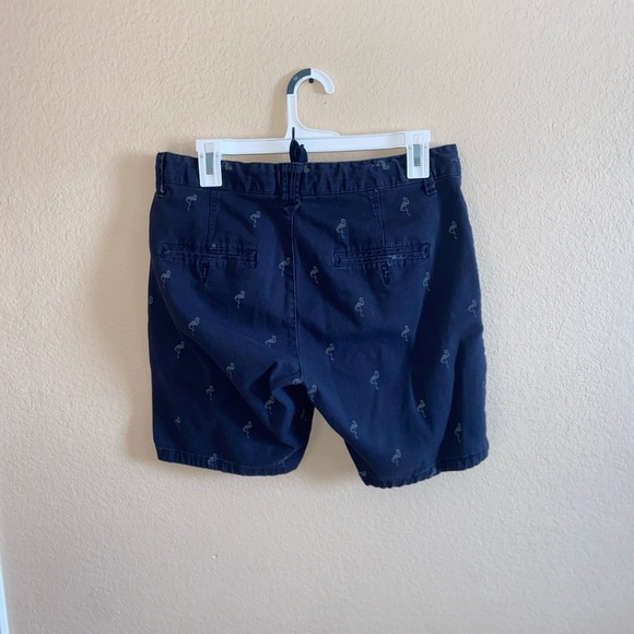 Men flamingo navy shorts slim tight fit Michael Brandon front string y2k bottoms - Picture 7 of 9